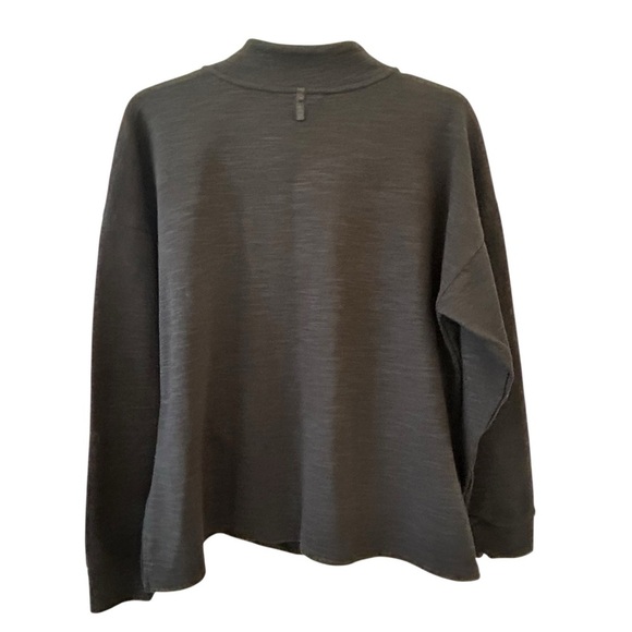 L.L. Bean Black Mock Turtleneck Sweater Size XL With Kangaroo Pockets - Picture 3 of 9